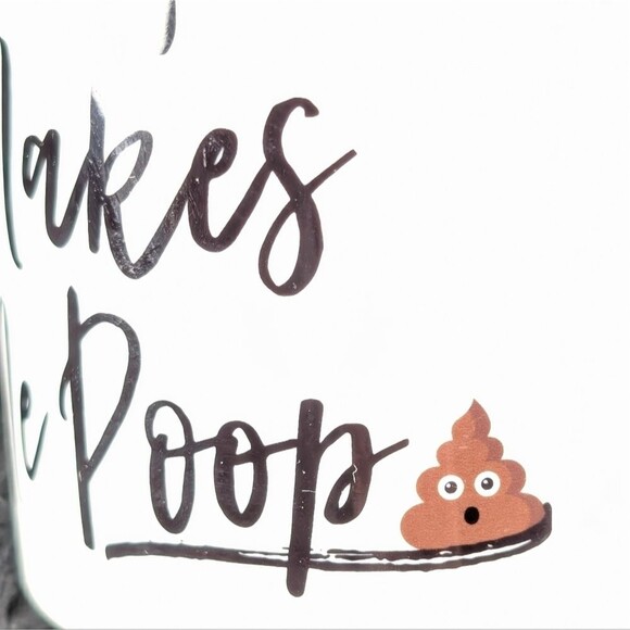 Coffee Makes Me Poop 💩 Mug - Double-Sided Humor for Coffee Lovers - Picture 3 of 8